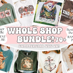 Ensemble de produits pour toute la boutique PNG SVG | Ensemble PNG chrétien | Svg Faith à la mode | Citations inspirantes | Stickers esthétiques | Designs pour sublimation, Boutique