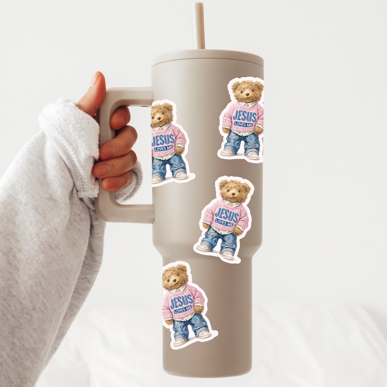 Jésus m'aime ours en peluche PNG, conception chrétienne de la Saint-Valentin, joli graphique de foi pour les chemises, religieux Saint-Valentin PNG, png à la mode, girly png image 5