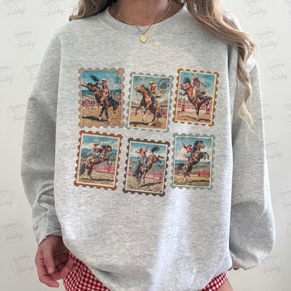 Vintage Rodeo Cowboy Stamp PNG, Western Bronco Rider Art, Cowboy Sublimation Design, Rustic Rodeo Ephemera Clipart, Country, Png, Retro png