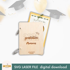 Titular de la tarjeta de graduación, Tarjetas, Recuerdo, Archivo SVG, Descarga digital, Archivo láser, Graduado 2024, Meoery Keeper