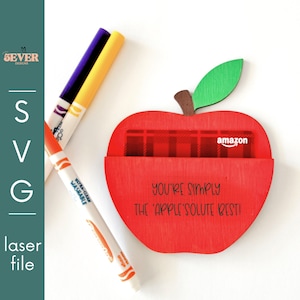 Wertschätzung des Lehrers, Geschenkkartenhalter, digitale Datei, Apple-Geschenkkarte, SVG-Datei, digitaler Download, Laserdatei