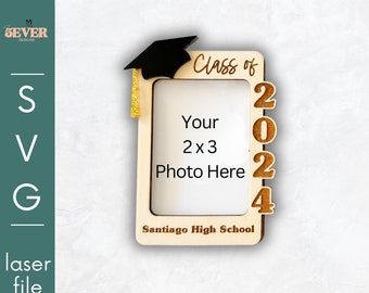 Graduation Digital File, Fridge Magnet, Grad Picture Frame, SVG File, Digital Download, Laser File, 2025 Grad Fridge Magnet 2024-2030