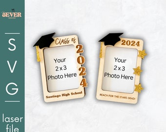 Graduation Digital File Bundle, Fridge Magnet, Grad Picture Frame, SVG File, Digital Download, Laser File Bundle, Grad 2025 -2030