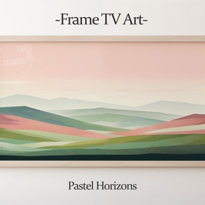 TV Art, Pastel, Beautiful Landscape, Horizon, Pastel Colors, Instant Download.