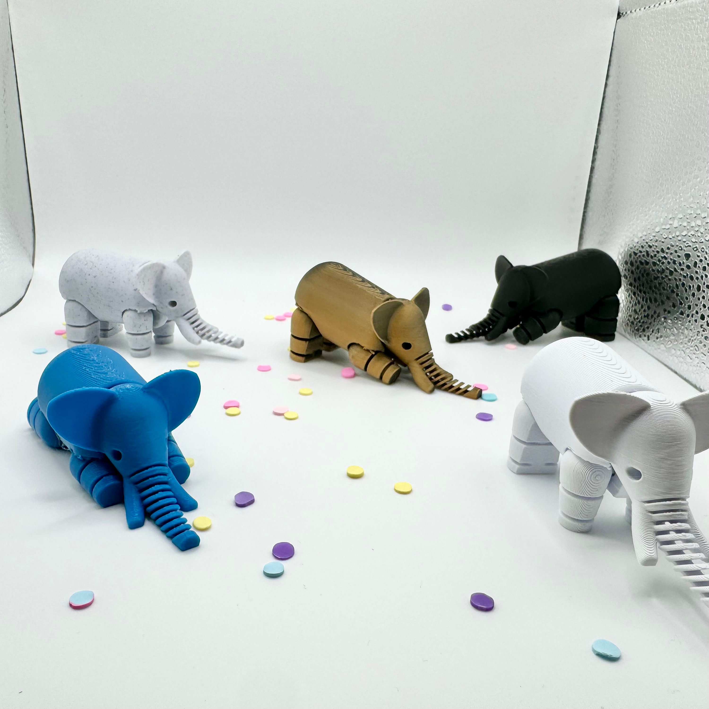 Elephant Fidget Toy Posable Trinket - Etsy