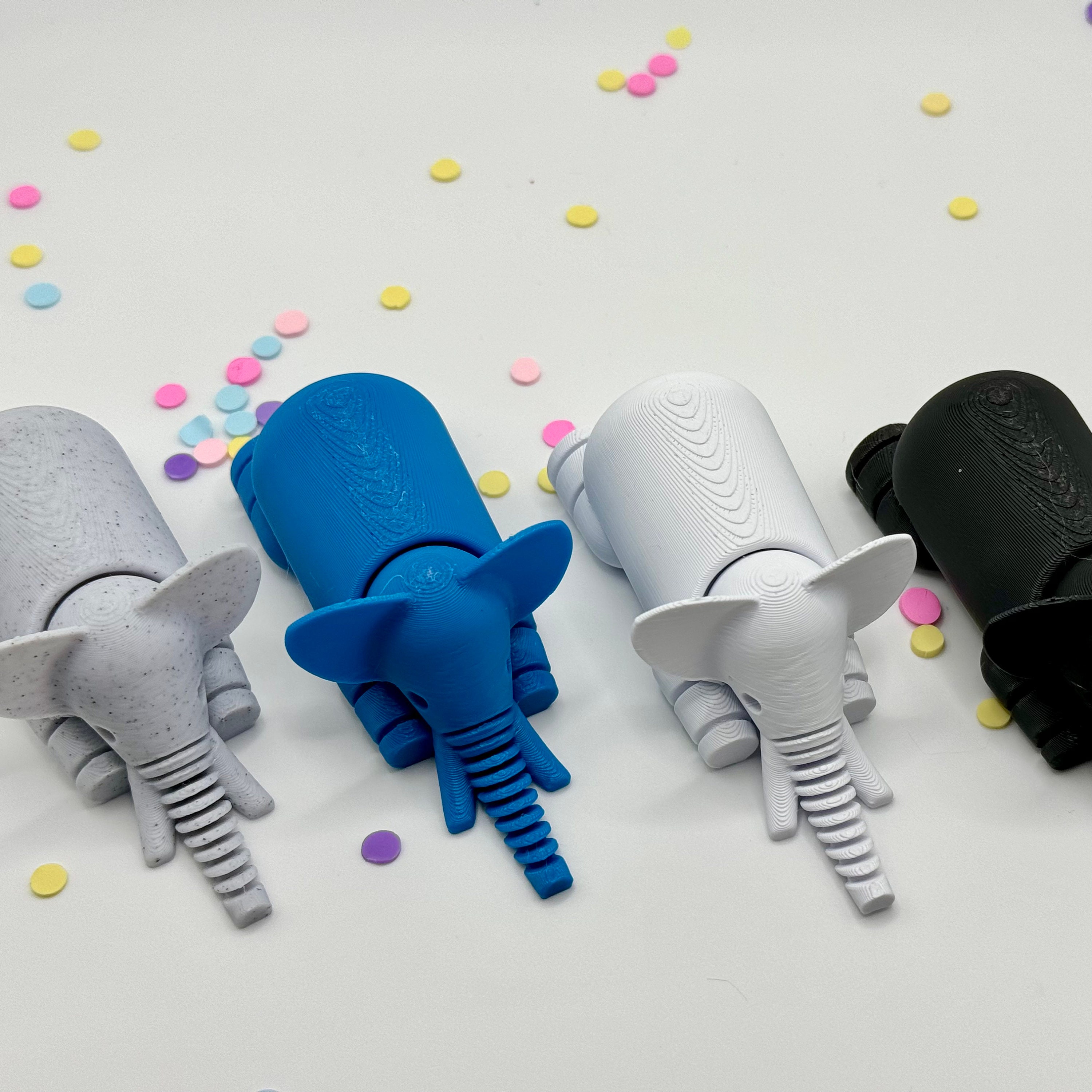 Elephant Fidget Toy Posable Trinket - Etsy