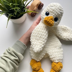 Crochet Duck Lovey PATTERN: Amigurumi Snuggler, baby comforter (PDF Download)