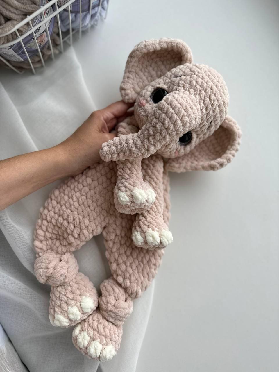 Crochet Elephant Lovey Pattern: Plush Snuggler Toy (PDF Pattern)
