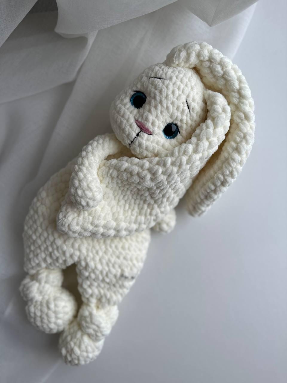 40 Bunny Lovey Crochet Patterns for Sweet Baby Gifts and Nursery Keepsakes 28 Crochet Bunny Lovey Pattern: Plush Rabbit Snuggler