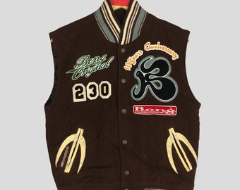 Vintage Bong Vest Jacket B.O.N.G Wools Button Vest Jacket Tactical Vest Casual Menswear Japanese Brand Outfits sleeveless jacket S