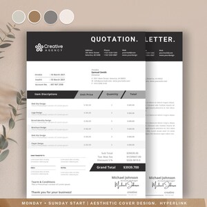 Invoice Template - Editable PDF, Customizable Business Invoice Template, Professional Invoice Design, Digital Download for Small Business