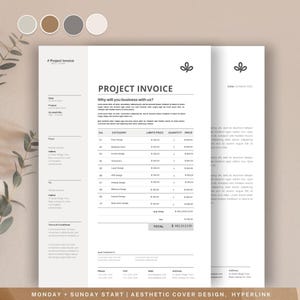 Invoice Template - Editable PDF, Customizable Business Invoice Template, Professional Invoice Design, Digital Download for Small Business