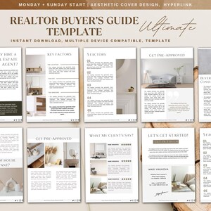 Realtor Buyer’s Guide Template - Real Estate Client Welcome Packet, Editable Home Buying Guide PDF, Canva Template, Digital Agent Resource