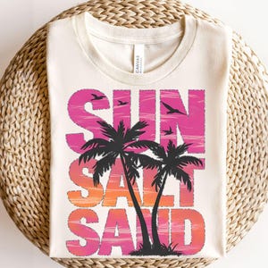 Sun Salt Sand Png, Retro Summer Png, Beach Png, Tropical Png, Summer Shirt Png, Summer Vibes Png, Beach Vibes Png, Sublimation Design PNG