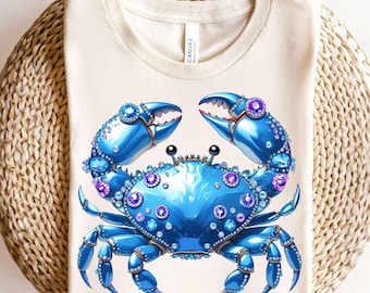 Blue Crab png, Clip art png, Ocean Lover, Crab Shirt, Summer png, Sublimation Designs Downloads, Beach Shirt png, Blue Crab Digital png
