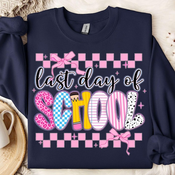 Coquette Checkered Last Day of School PNG, Retro Teacher Png, Teacher Shirt, Summer Break Png, End of School Year Png, Retro Teacher popular