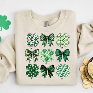 Coquette Patrick&#39;s Day Bow Png, Patricks Day Png, Shamrock Lucky Bow Png, Trendy Png, Irish Patrick Day Shirt Png, Sublimation PNG