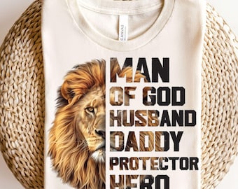 Man of God Design PNG, Christian Dad png, Dad Shirt PNG, Bible Verse Gift for Dad png, Father's Day T-shirt sublimation Png  Download