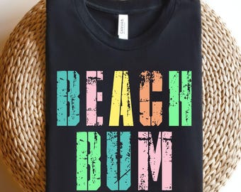 Beach Bum Png Beach Life PNG Summer PNG Neon Trendy Summer Shirt Design Distressed Beach PNG Sunshine Sun Png, popular png