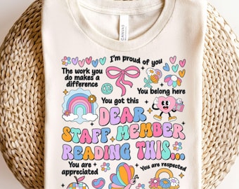 Custom Dear Staff Member Reading This Admin Team Png, First Day of School Png,Retro Teacher Png, Teacher Quotes Png,Teacher Shirt Design PNG
