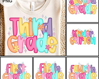 Preppy Back To School Bundle Png, T Shirt Bundle PNG, First Day Of School Shirt, Coquette Teacher Png Shirt, Girl Shirt Sublimation PNG