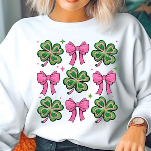 Coquette St Patricks Day, St Pattys Day Png, Shamrock Sequins Glitter Png, Four Leaf Clover Sequin Bow, Patricks Day Design, Leopard PNG
