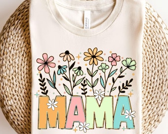 Floral Mama PNG, Mama PNG, Dia das Mães Png, Design de Sublimação de Mama, Flor Png, Mama vintage, Mãe png, Retro Mama Botânico Floral Png