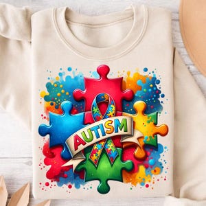 Autism puzzle piece png sublimation design download, Autism awareness png, Autism puzzle png, sublimate designs download PNG