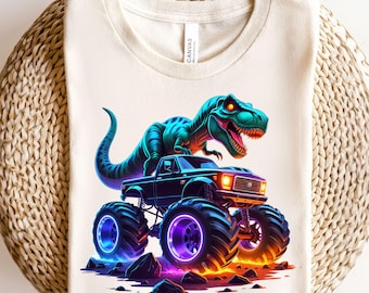 T-Rex Dinosaur Monster Truck Png Sublimation Design, Extreme Vehicle Png, digital Download, Download PNG Kids T-shirt Birthday Dino Designs