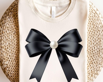 Coquette Black Bow PNG, Black Bow Png, Coquette Bow Png, Satin Black Bow Png, Bow Png, Black Bow Clipart, Black Ribbon Png, Trendy Png