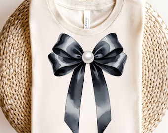 Coquette Black Bow PNG, Black Bow Png, Coquette Bow Png, Watercolor Black Bow Png, Bow Png, Black Bow Clipart, Black Ribbon Png, popular Png