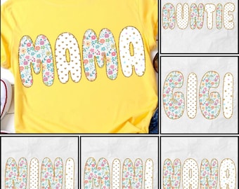 Floral mama Png bundle, matching mama mini png, mama doodles Png, Mama png, Preppy MOM Png, Gift for mama, mothers day png, retro floral png