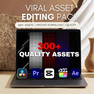 300+ Viral Asset Editing Pack, Overlays, Sound Effects, Backgrounds, VFX, Instagram Reels, Youtube Shorts, Tiktok, Editing Pack for Creators