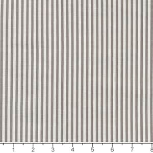 Quilting Fabric, By the Half Yard, 1/8” Gray and White Stripe, Riley Blake Designs, Cut as continuous, Pattern #C-495-GRAY, 100% Cotton