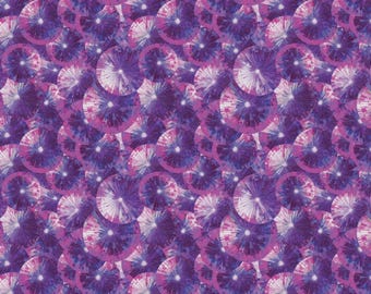 Kaleidoscope Stained Glass Umbrellas in Purple from Camelot Fabrics, BTHY (by the half yard, continuous cut) and Fat Quarters, 16250201-03