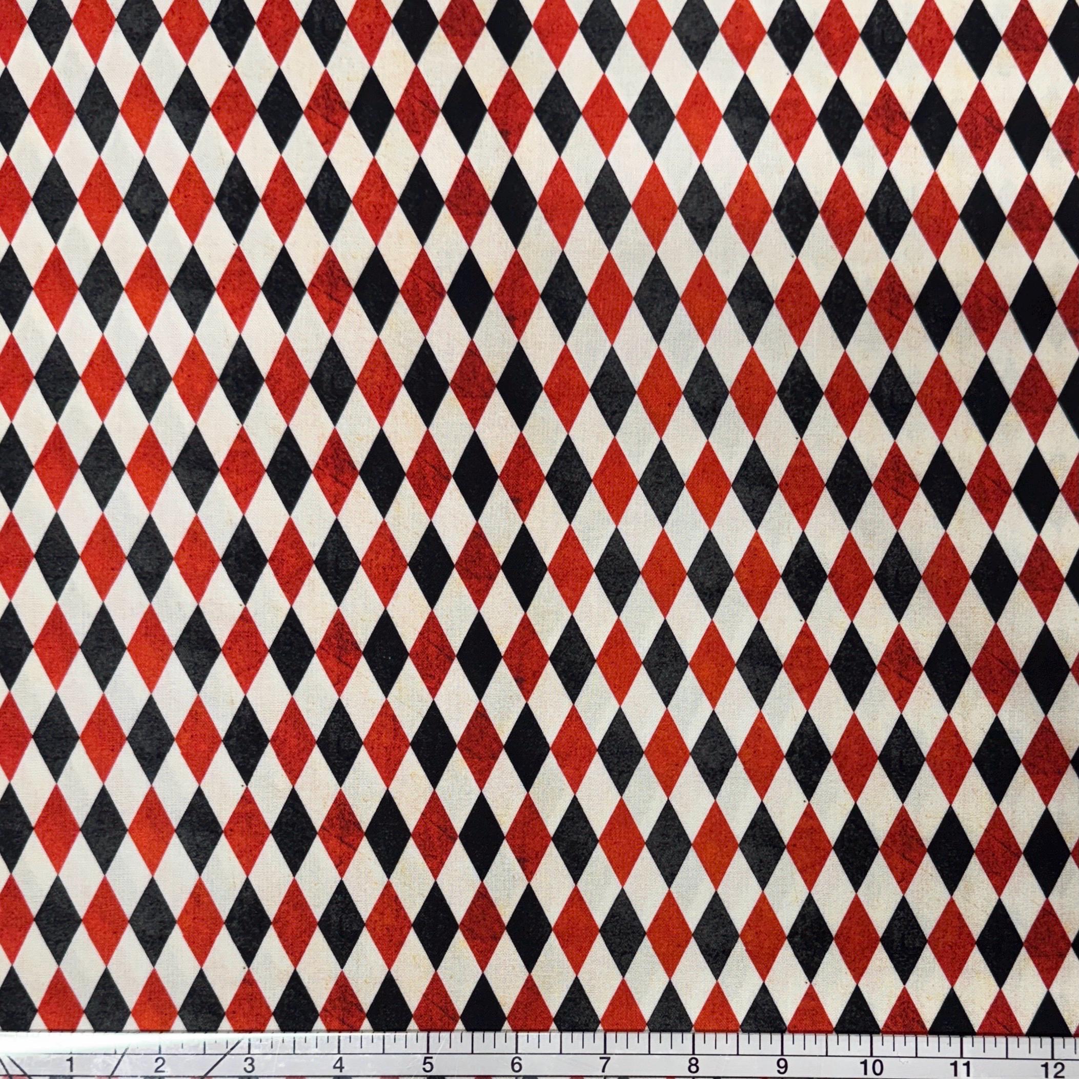 Harlequin Rabbit Patterns Down the Rabbit Hole Ecru Harlequin Patterns Quilting Fabric From ...