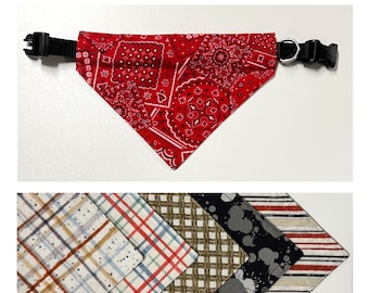 Over-the-Collar Style Dog Bandanas, Available in 4 sizes