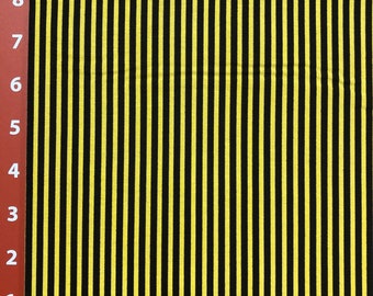 Quilting Fabric, Timeless Treasures, 1/8” Black and Gold Stripe, Sold by the 1/2 Yard, Pattern #C-8109-BEE, 100% Cotton
