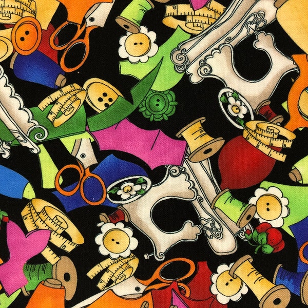 Sewing Theme Fabric Etsy