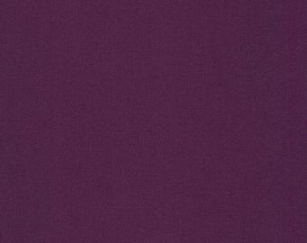 Kona Cotton Solids, Hibiscus (deep plum) from Robert Kaufman Fabrics, BTHY Sold by the 1/2 yard (continuous Cut) and Fat Quarters, #K001-188