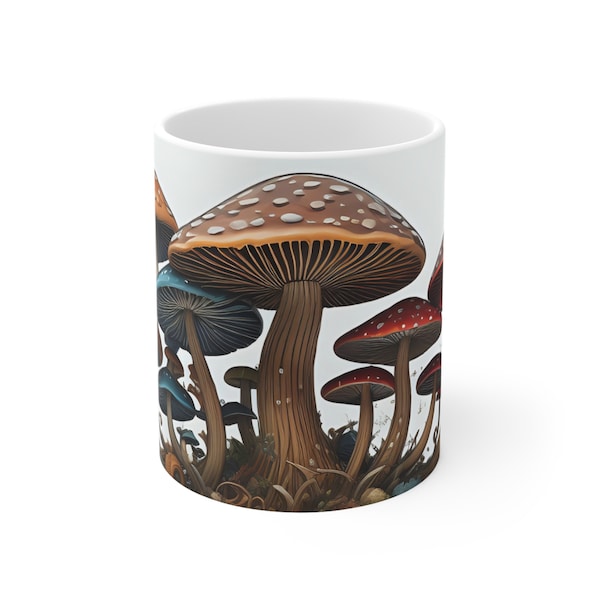 Mushroom Mug, Ceramic Mug 11oz, Most Popular Item, Best Seller Mugs, Best Selling Item, Trending on Etsy, Great Gift Idea