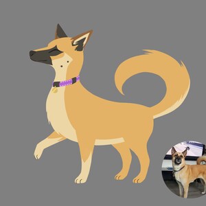 Digital Custom Cartoon Pet Prints