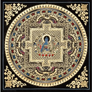 Meisterwerk Mantra Mandala Thangka Malerei B10176