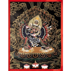 Handmade Zigche Thangka: Authentic Art of the Protector | Original | Authentic | From Himalayas -B02742