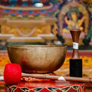 Antique 7-Metal Singing Bowl: Sound Therapy Meditation Bowl with Mallet