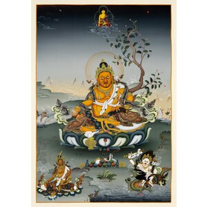 Tibetan Buddhist Zambala Thangka | Money & Prosperity Art | Sacred Decor-B06819