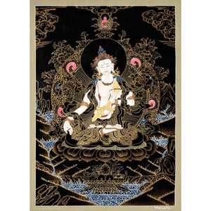 Traditional White Tara – Buddhist Thangka | Tibetan Style | Original | Wall-Decor | Authentic -B07182