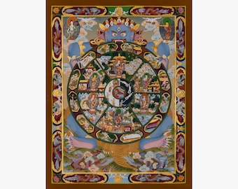 Thangka Masterpiece: Tibetan Buddhist Art of the Wheel of Life -A85611