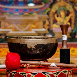 Antique Singing Bell – Handcrafted Tibetan Sound Bowl | Singing Bowl | Chakra Bowl | Hand-Made | Sound Yoga | Sound Bell -S01735