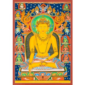 Shakyamuni Buddha – The Illuminated Teacher of Compassion and Enlightenment | Tibetan Buddhist Painting | Wall-Decor | Hand-Made - A95200